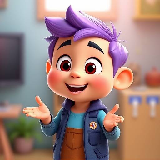 Animated character in a vibrant explainer video
