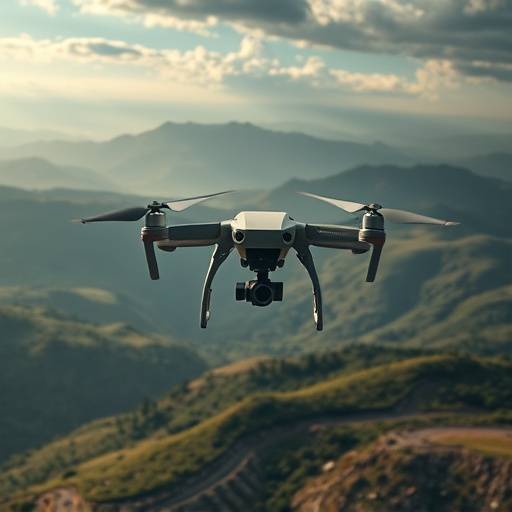 Drone aerial videography capturing stunning landscape views
